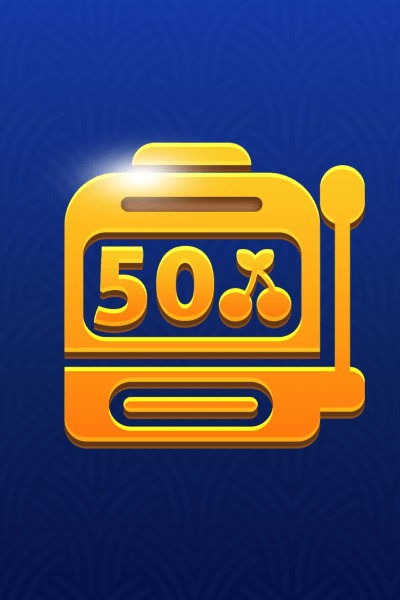 Mache 50 Spins in einer Spielsitzung